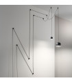 Suspension Tall Métal Noir 1 ampoule 20cm