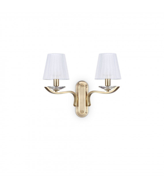 Applique Pegaso Metallo Ottone satinato 2 lampadine 33,5cm