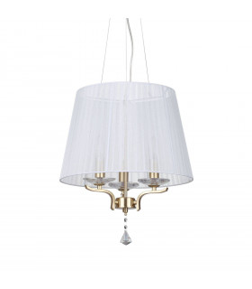 Pegaso Metal pendant lamp Satin brass 3 bulbs 48cm