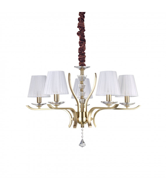 Paralume Pegaso Metallo Ottone satinato 5 lampadine 62cm