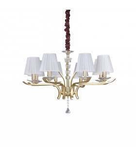 Candelabra of shades Pegaso Metal Satin brass 8 bulbs 66cm