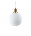Loko pendant lamp White metal 1 bulb 56cm