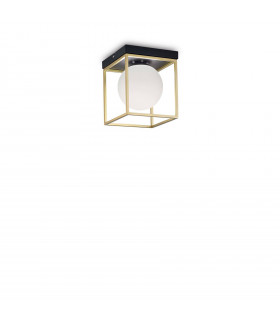 Plafón Lingotto Metal Latón envejecido 1 bombilla 21,5cm