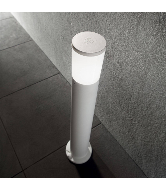Paletto da giardino Amelia Resina bianca 1 lampadina 80cm
