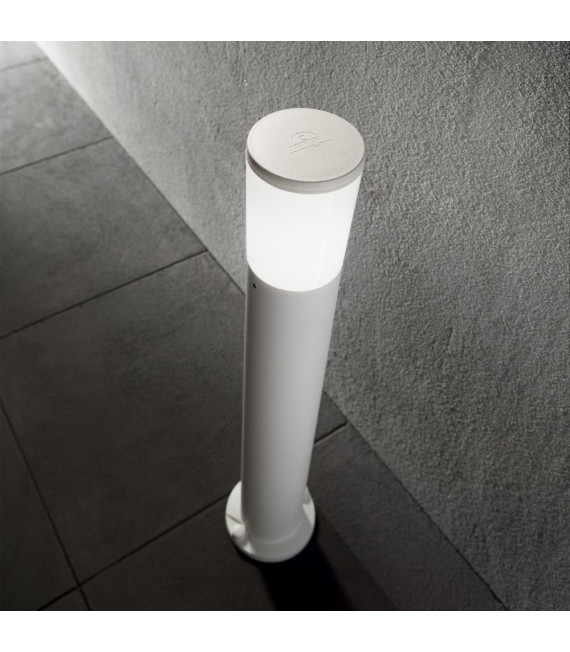 Borne de jardin Amelia Résine blanc 1 ampoule 80cm