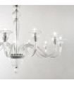 Chandelier sans abats jours Brigitta Verre Transparent 12 ampoules 99,5cm