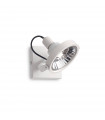 Ceiling light Glim White metal 1 bulb 19cm