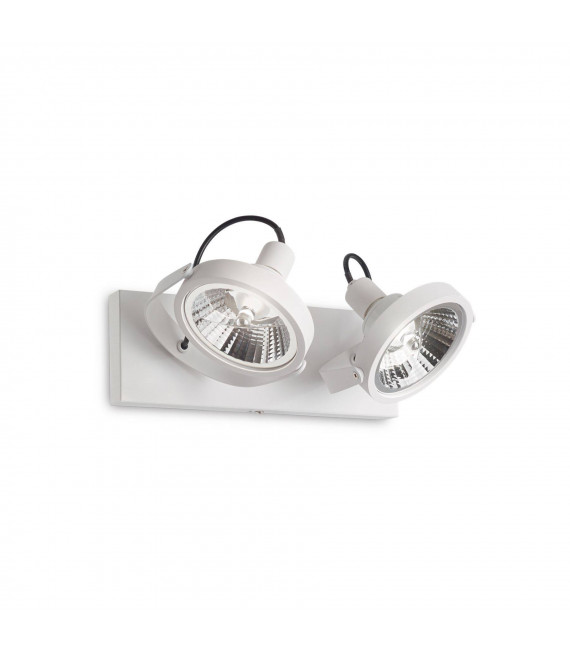 Deckenleuchte Glim White Metal 2 Glühbirnen 19cm
