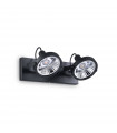 Ceiling lamp Glim Black Metal 2 bulbs 19cm