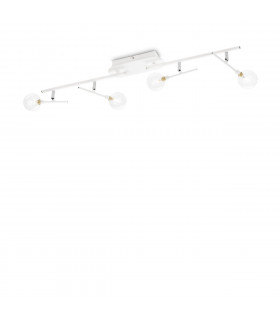 Barra faretto Maracas Vetro, metallo Ottone 4 lampadine 20cm