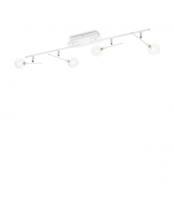 Barra faretto Maracas Vetro, metallo Ottone 4 lampadine 20cm
