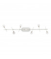Barre de spots Maracas Verre,métal Laiton 6 ampoules 20cm
