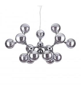 Nodi Metal Chrom Pendelleuchte 15 Glühbirnen 60cm