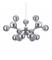 Nodi Metal Chrome pendant light 15 bulbs 60cm