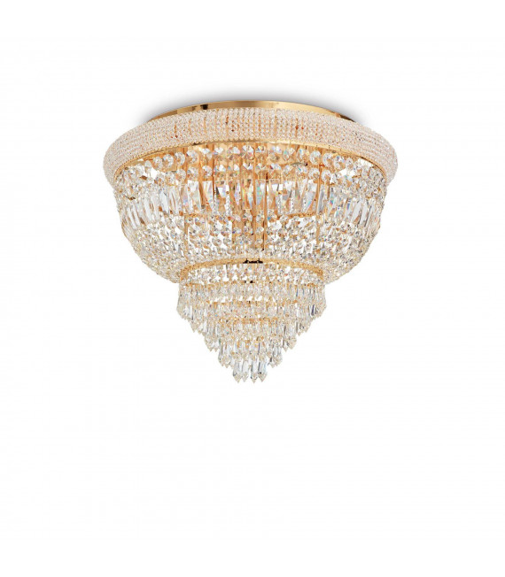 Plafoniera Design Dubai Metallo Ottone 6 lampadine 44cm