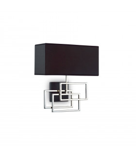 Lamp with shade Luxury Metal Chrome 1 bulb 39cm