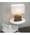 Snell table lamp White wood 1 bulb 50cm