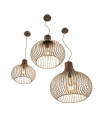 Onion Brown Metal Pendant 1 bulb 52.5cm
