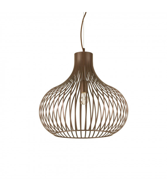 Zwiebelbraune Metallpendelleuchte 1 Glühbirne 59cm