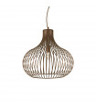 Onion Brown Metal Pendant 1 bulb 59cm
