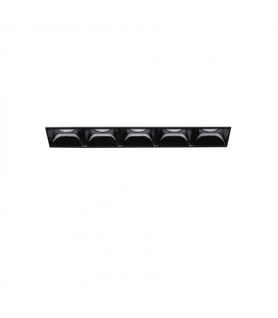 Faretto da incasso Lika Alluminio Nero 5 lampadine 5,4cm