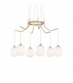 Suspension Karousel Métal Laiton 6 ampoules 97,5cm