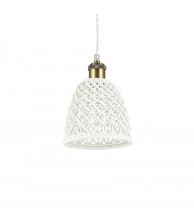 Lámpara colgante Lugano Metal blanco 1 bombilla 31cm
