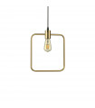 Suspension design Abc Métal Laiton antique 1 ampoule 44cm