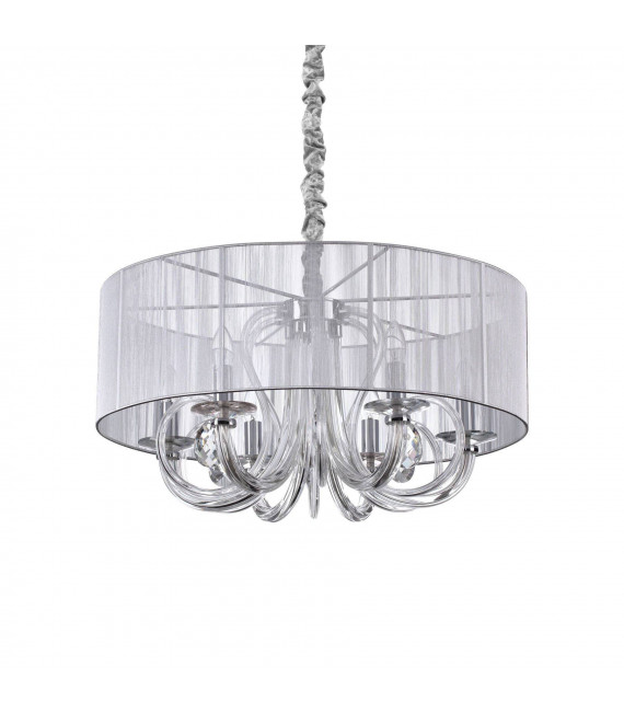 Kronleuchter Lampenschirme Swan Silver Glass 6 Birnen 58cm