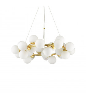 Lámpara colgante Dna White metal 25 bombillas 37,5cm