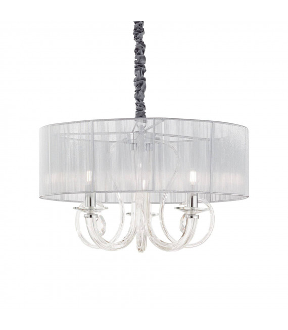 Kronleuchter Lampenschirme Swan Silver Glass 3 Birnen 55cm