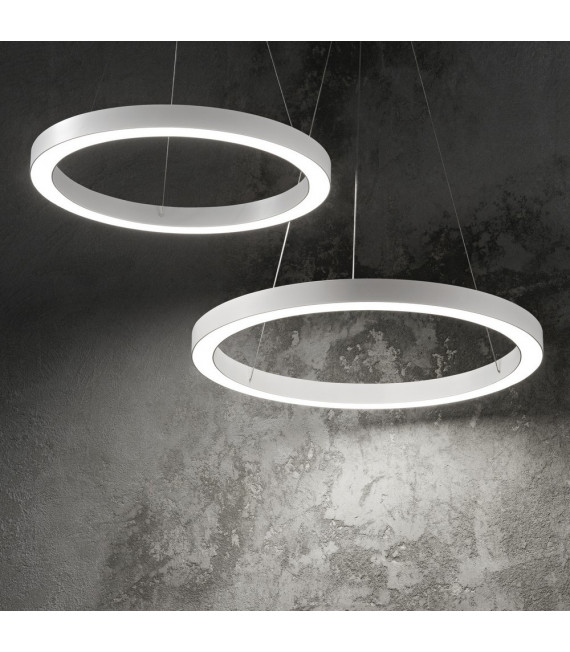 Lámpara colgante LED integrada Oracle White aluminio 1 bombilla 19,5cm