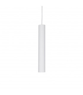 Lampada a sospensione design Tubo in alluminio bianco 1 lampadina 40cm