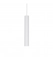 Design pendant lamp White aluminum tube 1 bulb 40cm