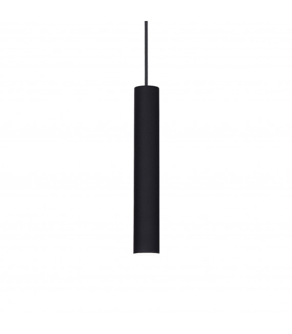 Designer pendant lamp Black Aluminum Tube 1 bulb 40cm