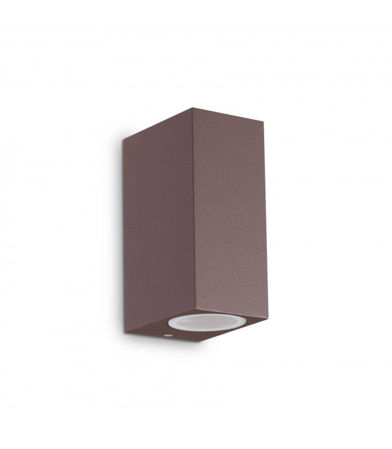 Aplique de jardín Up Aluminio Café 2 bombillas 15cm