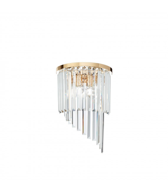Lampada da parete di design Carlton Gold Metal 3 lampadine 45cm