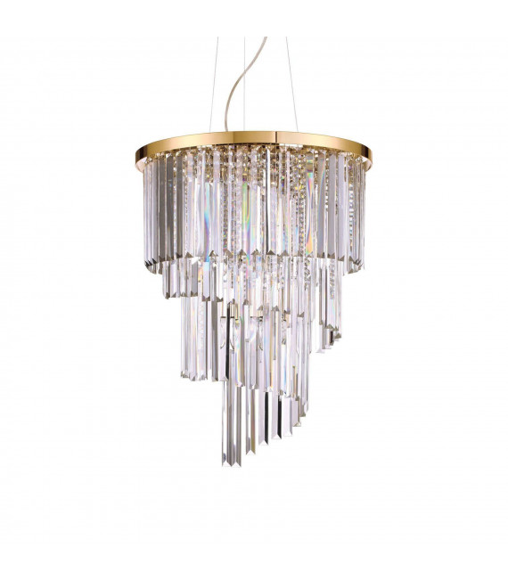 Lampadario Carlton Metallo Oro 12 lampadine 82cm
