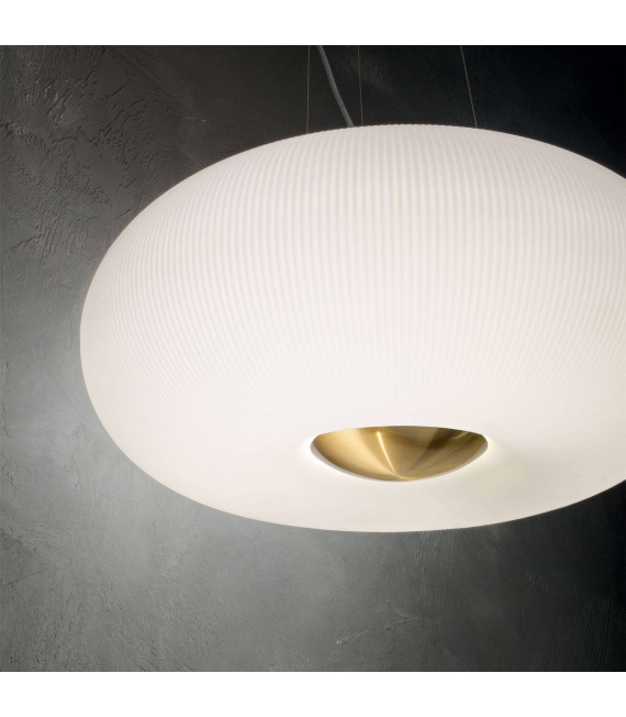 Arizona pendant light White glass 3 bulbs 32.5cm