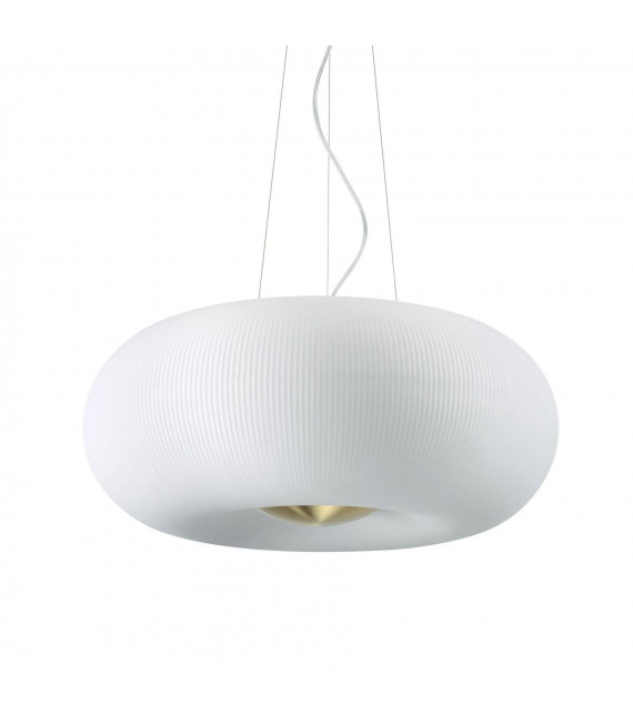 Lámpara colgante Arizona Cristal blanco 5 bombillas 37,5cm