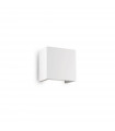 Flash white gypsum wall light 1 bulb 12.5cm