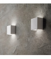 Flash white gypsum wall light 1 bulb 12.5cm