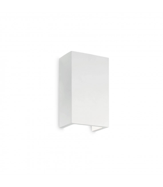 Applique in gesso bianco Flash 1 lampadina 18cm