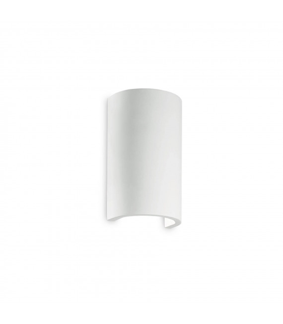 Applique in gesso bianco Flash 1 lampadina 18cm