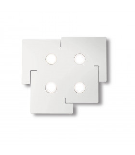 Plafoniera Totem Metallo bianco 4 lampadine 3cm