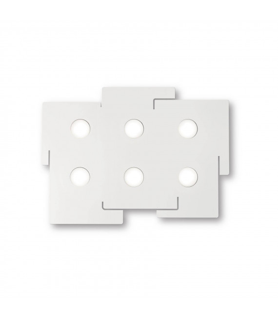 Plafonnier Totem Métal blanc 6 ampoules 3cm