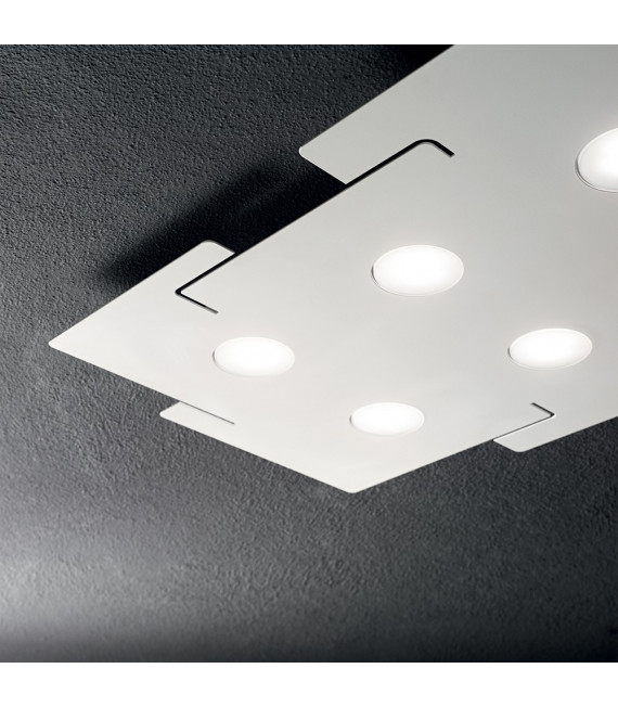 Plafoniera Totem Metallo bianco 6 lampadine 3cm