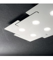 Ceiling light Totem White metal 6 bulbs 3cm