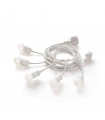 Suspension Fiesta Plastique blanc 5 ampoules 14cm