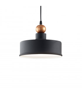 Pendente Triade in metallo nero 1 lampadina 36cm